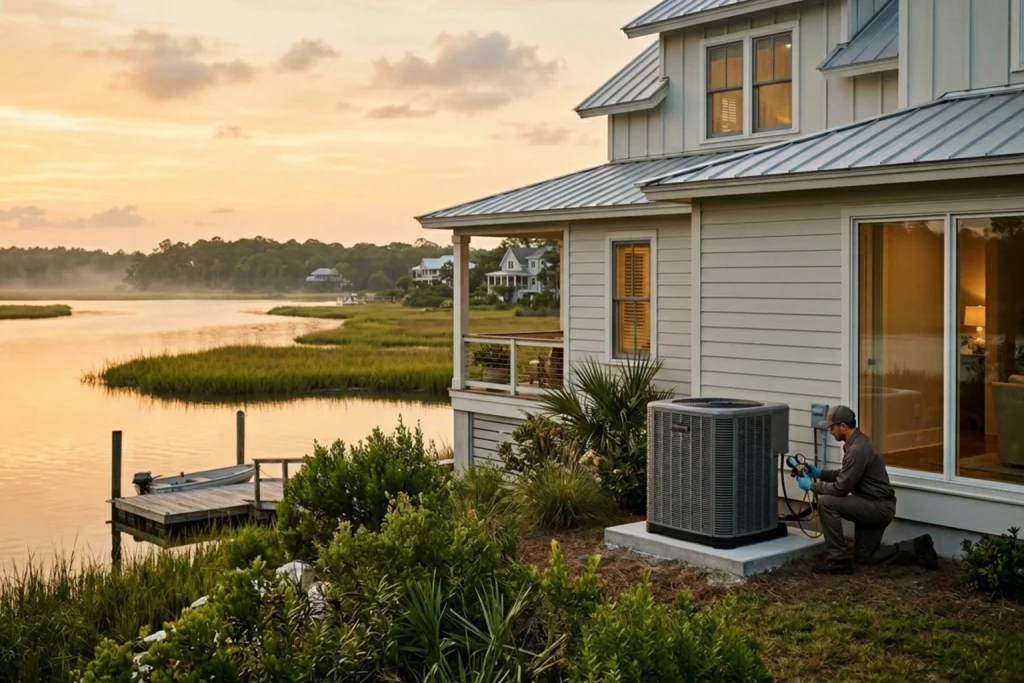 Wallace coastal home upgraded with high-efficiency air conditioning
