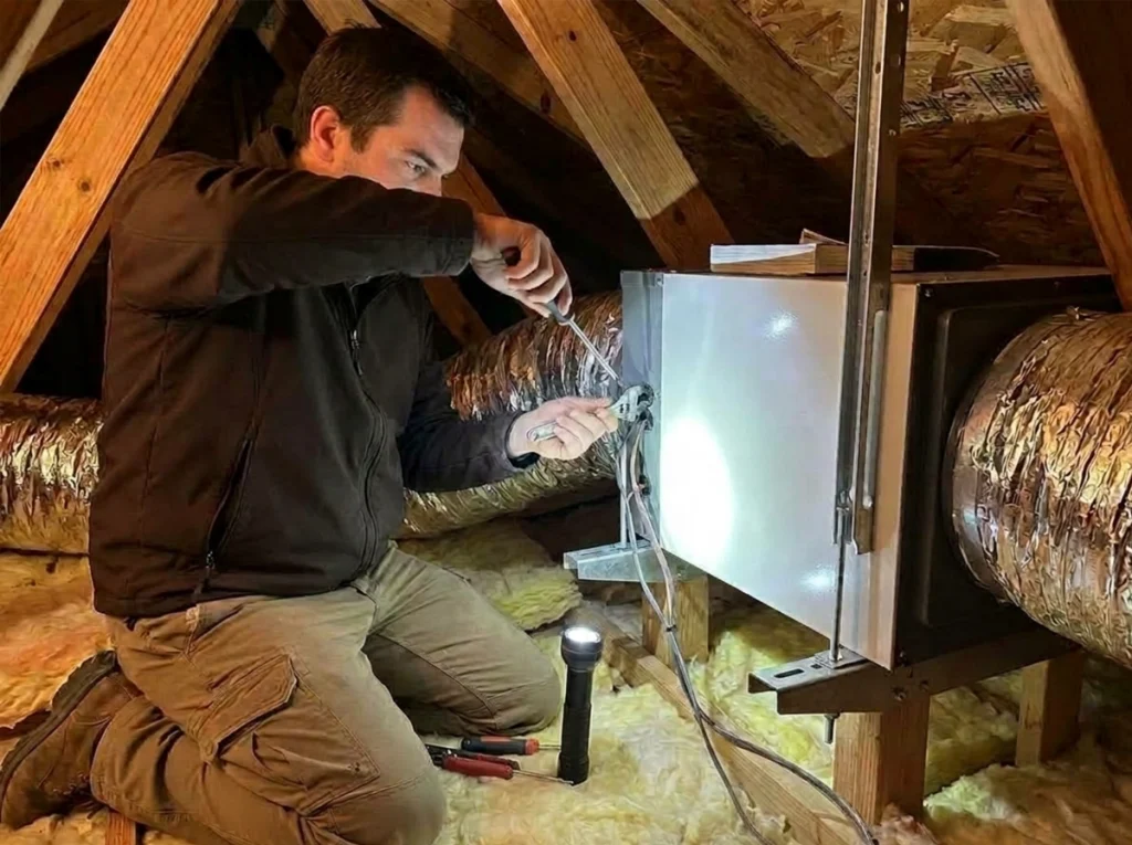 Whole-house dehumidifier integrated with a home's HVAC system in Surf City North Carolina
